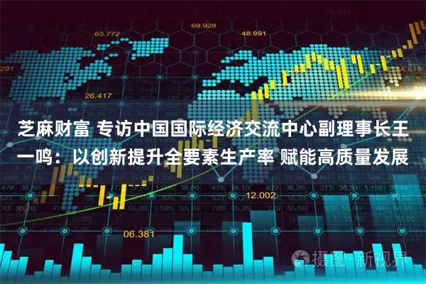 芝麻财富 专访中国国际经济交流中心副理事长王一鸣：以创新提升全要素生产率 赋能高质量发展